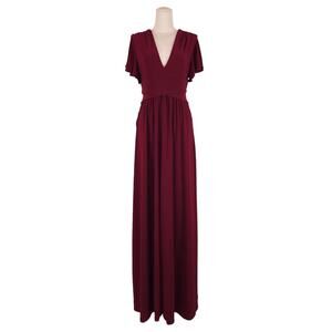 NWT Anthropologie BHLDN Mendoza Dress Burgundy Red Sz 8